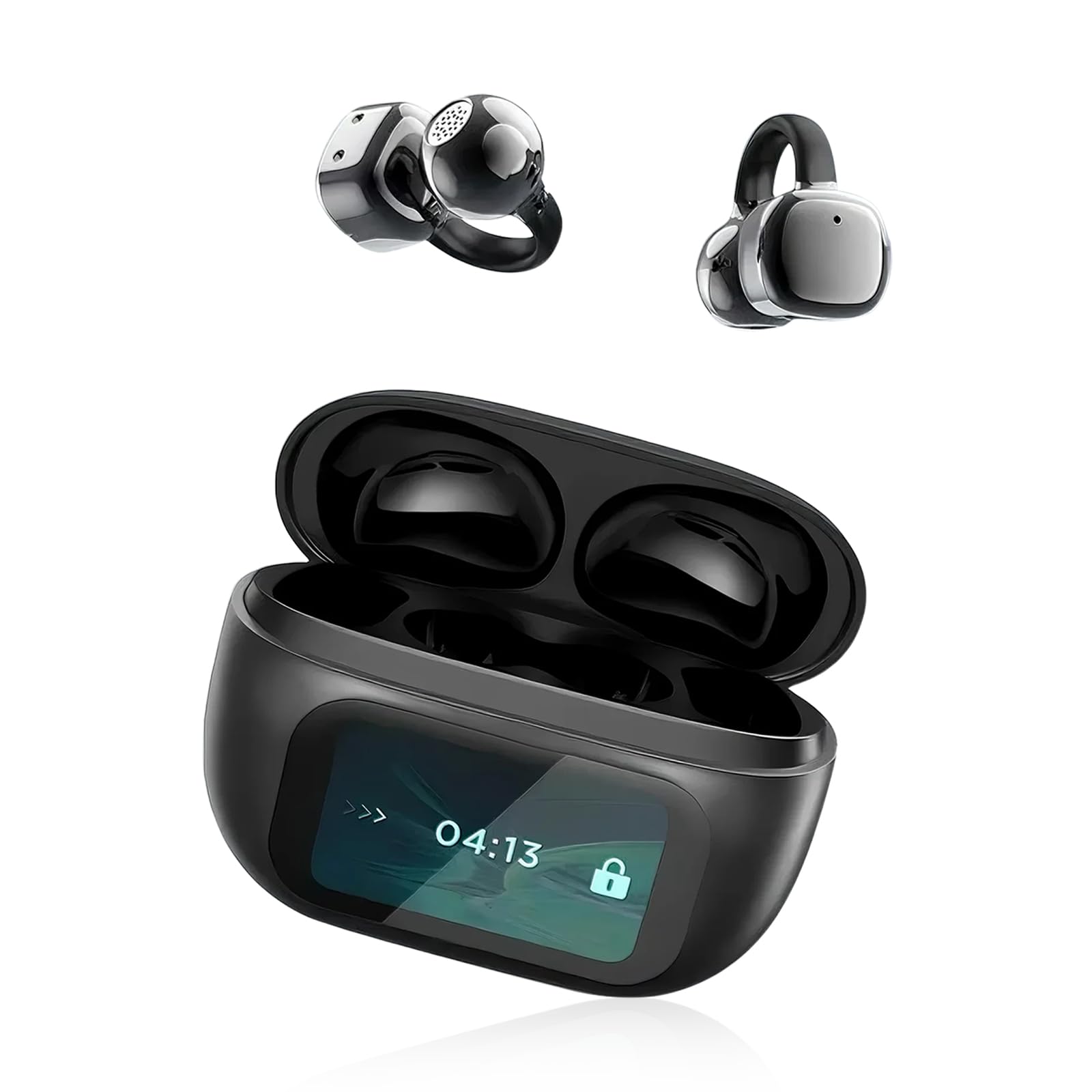Ai Translation Earbuds Real Time 144 Languages, Multifunctional Touch Screen Translator Open Ear Clip, Noise Canceling Headphones for Travelers, Business & Language Learners-image-26