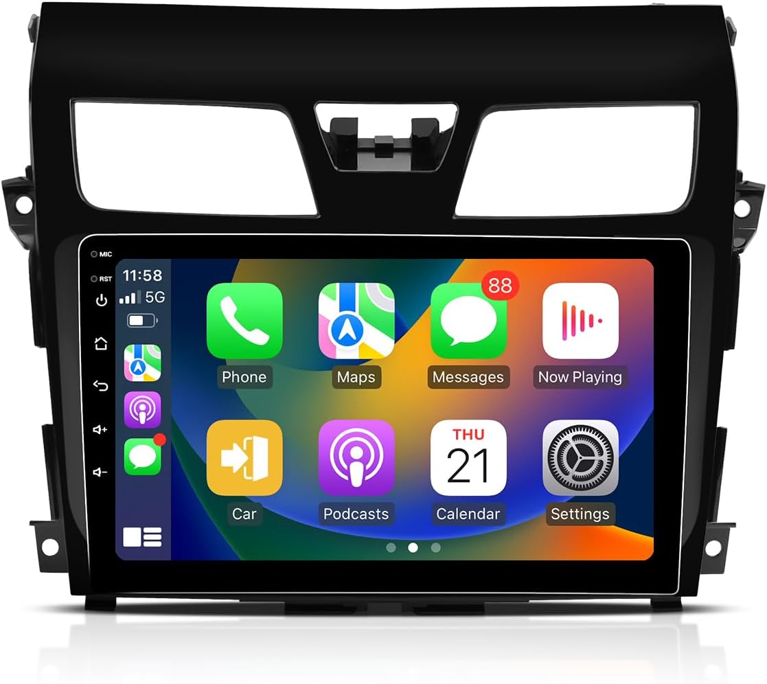 Android 13 Stereo Radio for Nissan Altima Teana 2013-2015, 10.2 Inch QLED HD Touch Screen, 6G+128G with Wireless Apple Carplay, Android Auto, WiFi, DSP, SWC, AM FM Radio