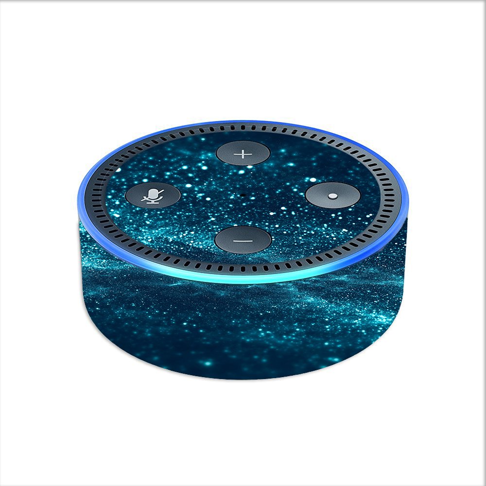 Skin Decal Vinyl Wrap for Amazon Echo Dot 2 (2nd Generation) / Blue Nebula Meteor Shower
