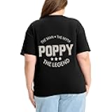 Poppy The Man The Myth The Legend Plus Size Tops for Women Girls Mom Gift