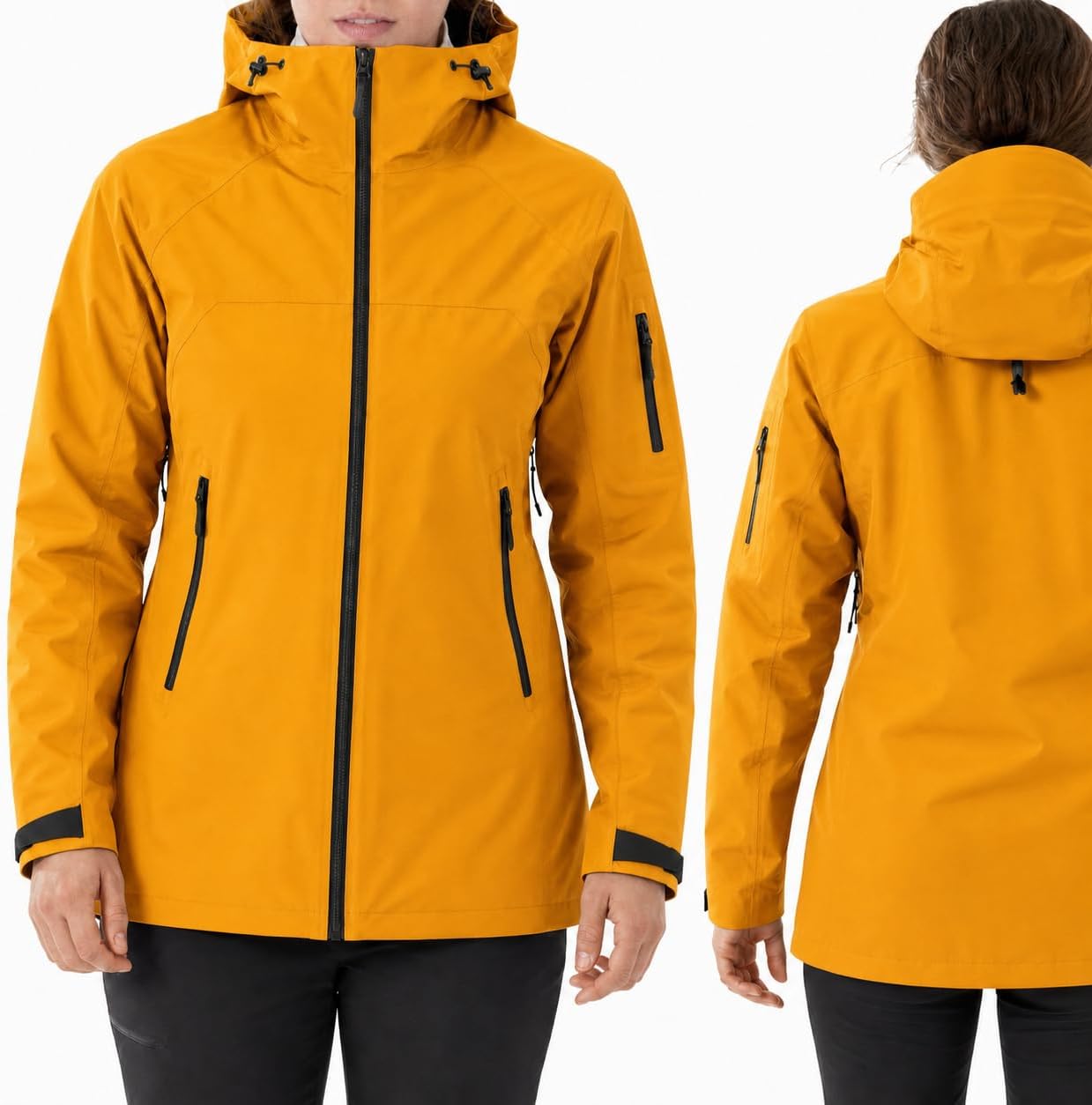 PRO Women's Jacket - Lightweight 3-Layer Waterproof Mountain Shell | Breathable Windproof Hardshell with Pit Zips, Adjustable Hood, Sealed Seams & Stretch Fit for Hiking, Backpacking & Travel