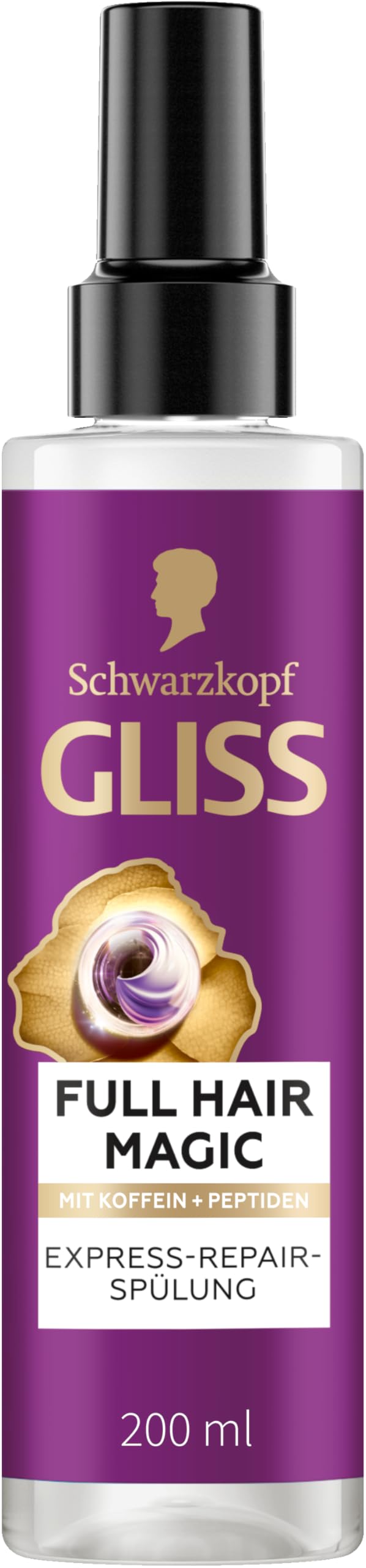 Gliss Express-Repair-Spülung Full Hair Magic (200 ml), Haarspülung sorgt für sofortige Kämmbarkeit, Fülle und Schutz vor Haarbruch, Pflegespülung mit Hitzeschutz bis zu 230 °C