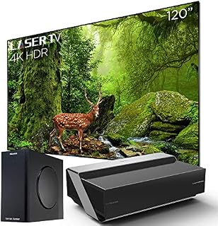 Hisense 120L10E 120-Inch 4K UHD Smart Laser Projector TV with Screen and 2.1