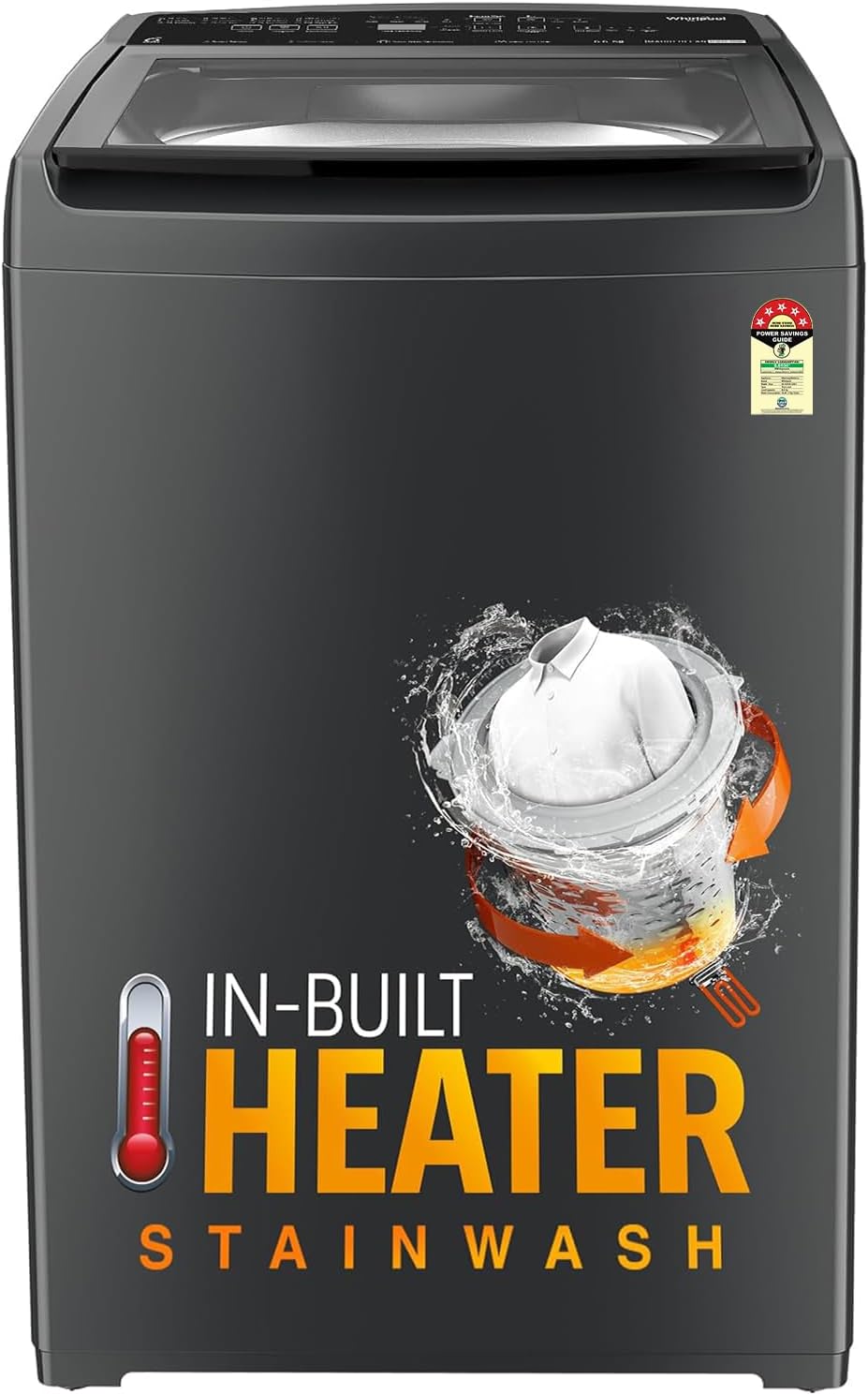 Whirlpool 8 Kg 5 Star Stainwash Royal Plus Fully Automatic Top Load Washing Machine (SW ROYAL PLUS H 8 KG GREY 10YMW with In-Built Heater)