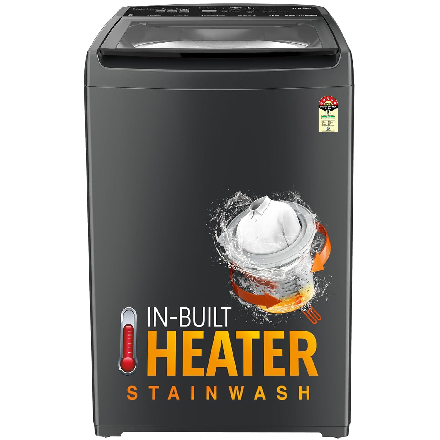 Whirlpool 8 Kg 5 Star Stainwash Royal Plus Fully Automatic Top Load Washing Machine (SW ROYAL PLUS H 8 KG GREY 10YMW with In-Built Heater)