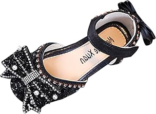 Moda Primavera y Verano niños Zapatos de Baile niñas Rendimiento Princesa Zapatos Rhinestone Lentejuelas Bowknot Ligero cómodo Botas Largas Hombre
