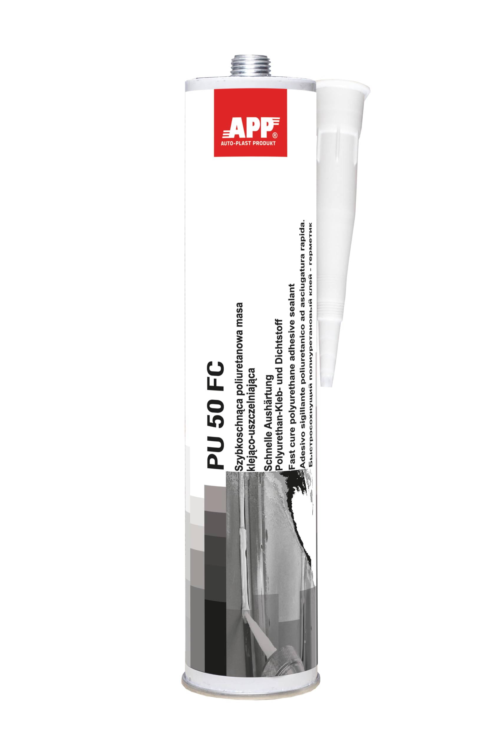 APP PU 50 FC Colla Poliuretanica - Adesivo Sigillante Isolante Impermeabile Multifunzionale | Colla Impermeabile - Eccellente come Adesivo Parabrezza Auto, Sigillante Perdite Acqua | Bianco | 310 ml