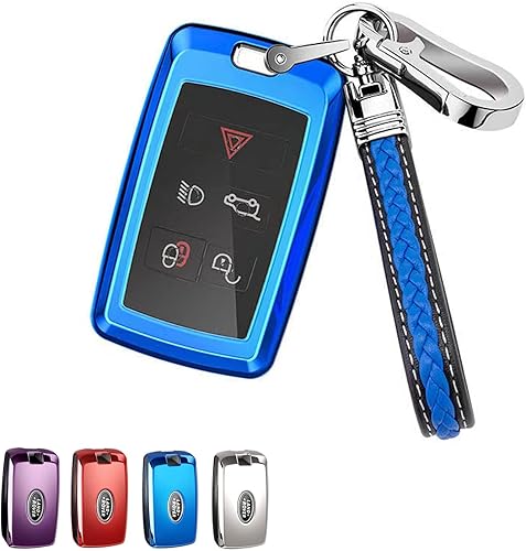 YaSeim Funda para llavero Land Rover, TPU suave protector de llave de coche compatible con Vogue Range Rover Discovery Sport Evoque