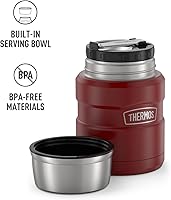 Vista 42 de THERMOS Stainless King Tarro de alimentos aislado al vacío con cuchara, 16 onzas, verde militar