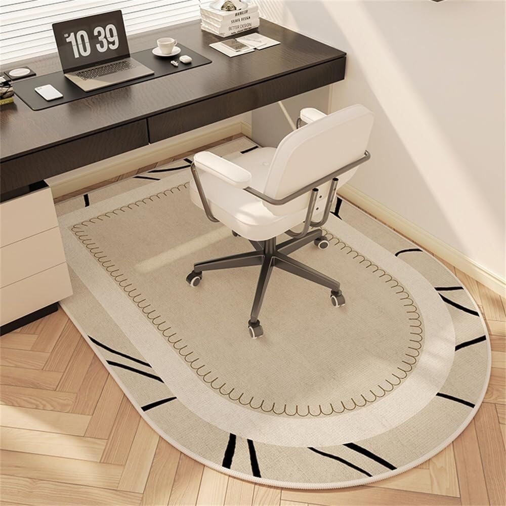 SSDDLZEQ Premium durable range Floor Protection Mat For Office Chairs And Multi-purpose Study Areas(Black Lines,100x120cm)