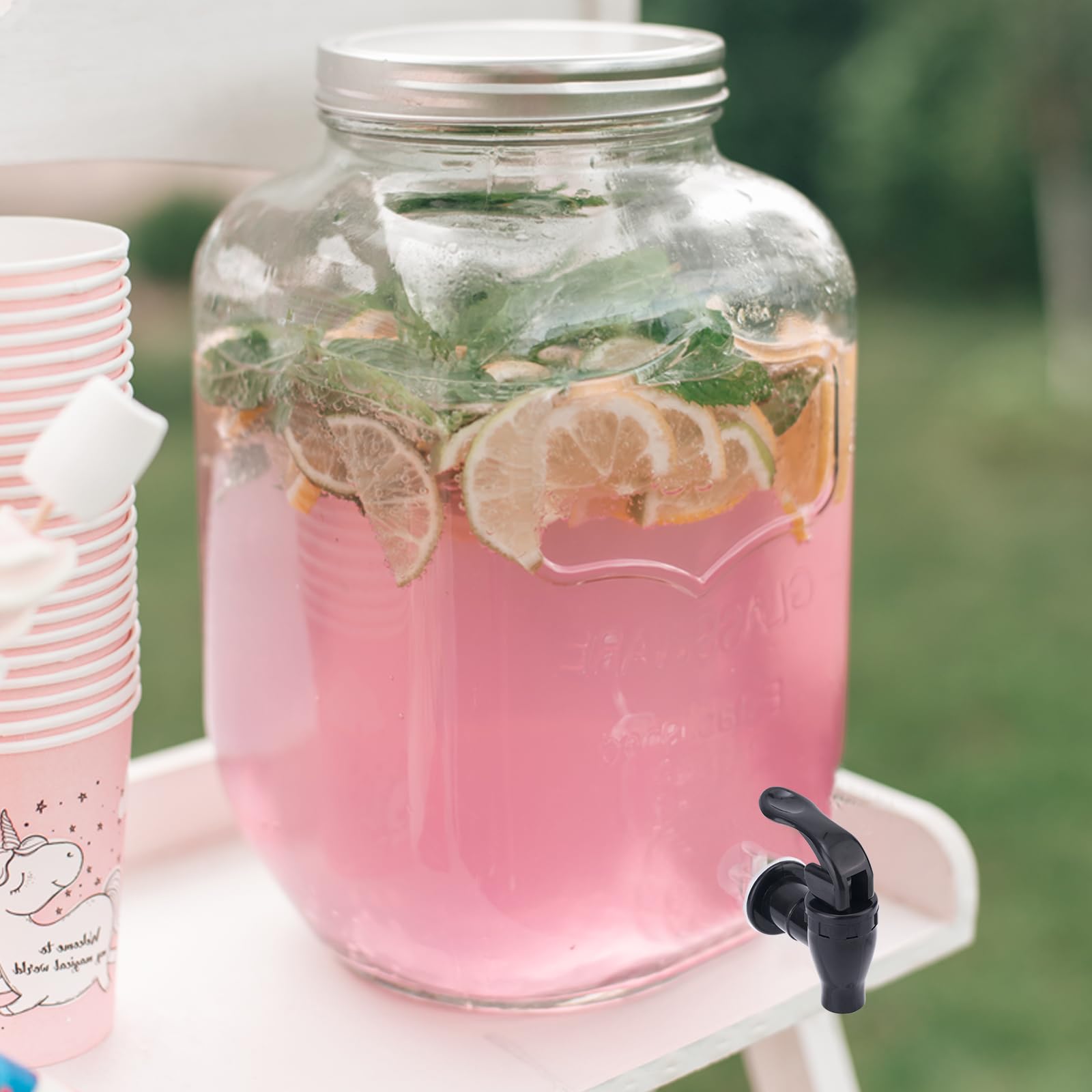 2 Pezzi Rubinetti per Distributore Bevande, Beccuccio per Distributore di Bevande Rubinetto per Acqua per Buffet Feste Distributore di Bevande in Vetro