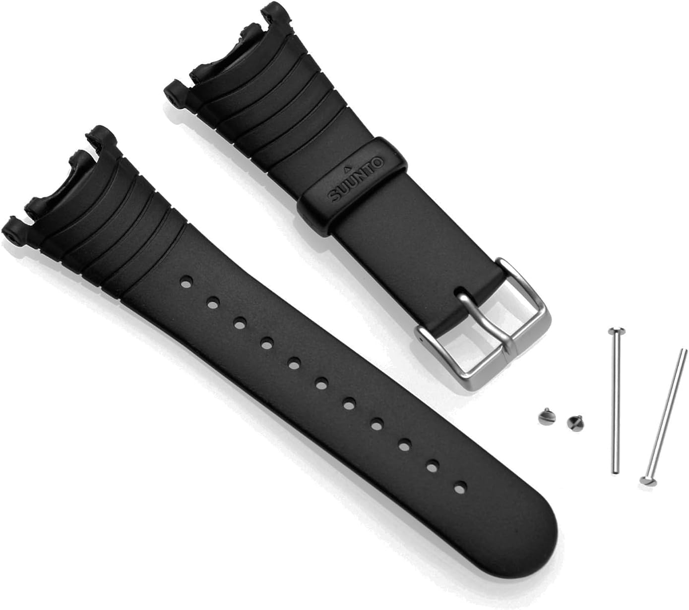 Suunto Wrist-Top Computer Watch Replacement Strap Kit (Vector, Altimax, Mariner, Regatta, D3; Black Elastomer)