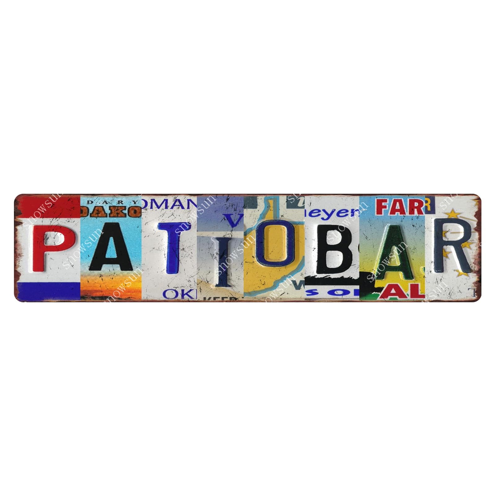 Patio Bar Metal Signs Funny Vintage Tin Sign Wall Decor for Home Bar Cafe Shop 4x16 Inch