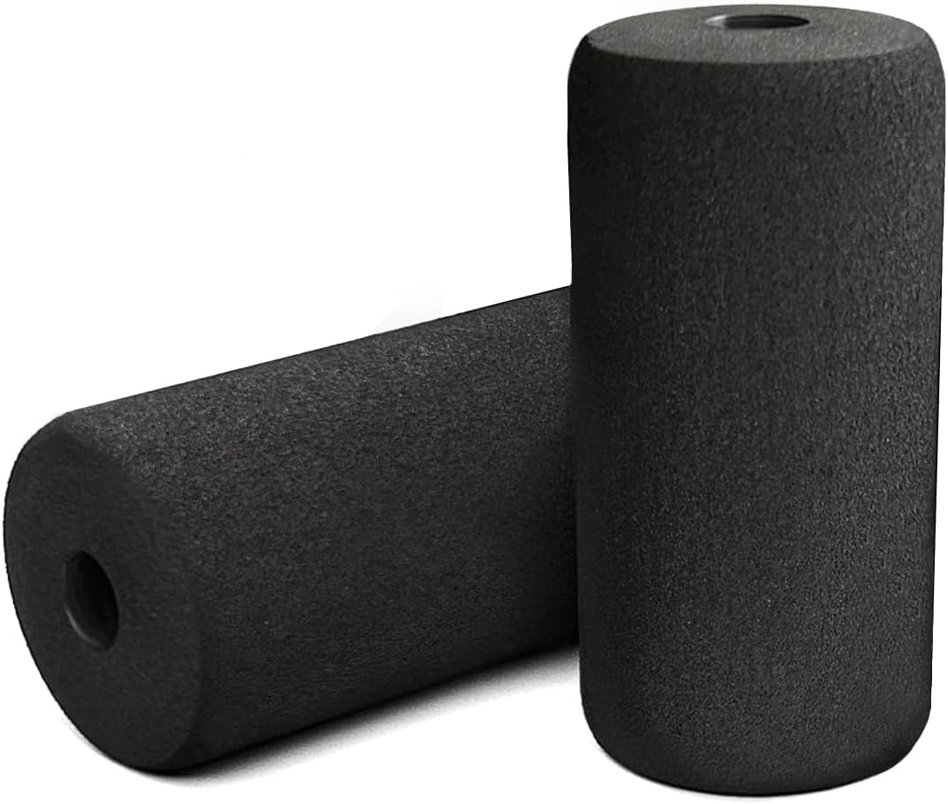 Gym Machine Foam Roller Foot Pads, Compressed Sponge Replacement Cushion for Leg Extension, Curl Machine and Decline Bench, 8x4 Inch, Set of 2
