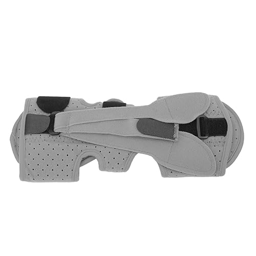 Ortesis de caída de pie, soporte ortopédico universal cómodo para pie caído, tira de aluminio ajustable para el cuidado del talón (gris)