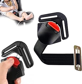 Kinderautositz-Clip-Schnallenschutz, Metall-Verschlussclip-Gurtlockerungsschutz, Kindersitz-Sicherheitsvorrichtung, Schwarz
