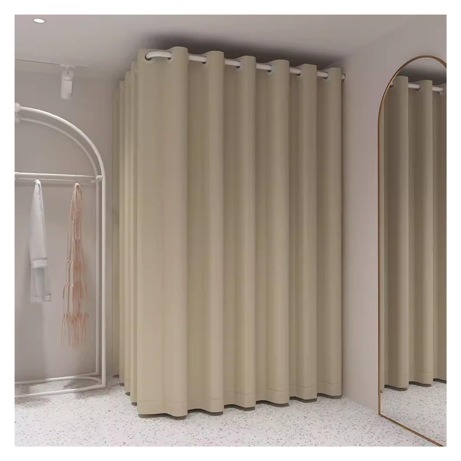 Camerino L-Sd per negozi al dettaglio - Cabine spogliatoi a parete per centri commerciali, boutique, uffici, bar, negozi di matrimoni e sarti Privacy e design salvaspazio