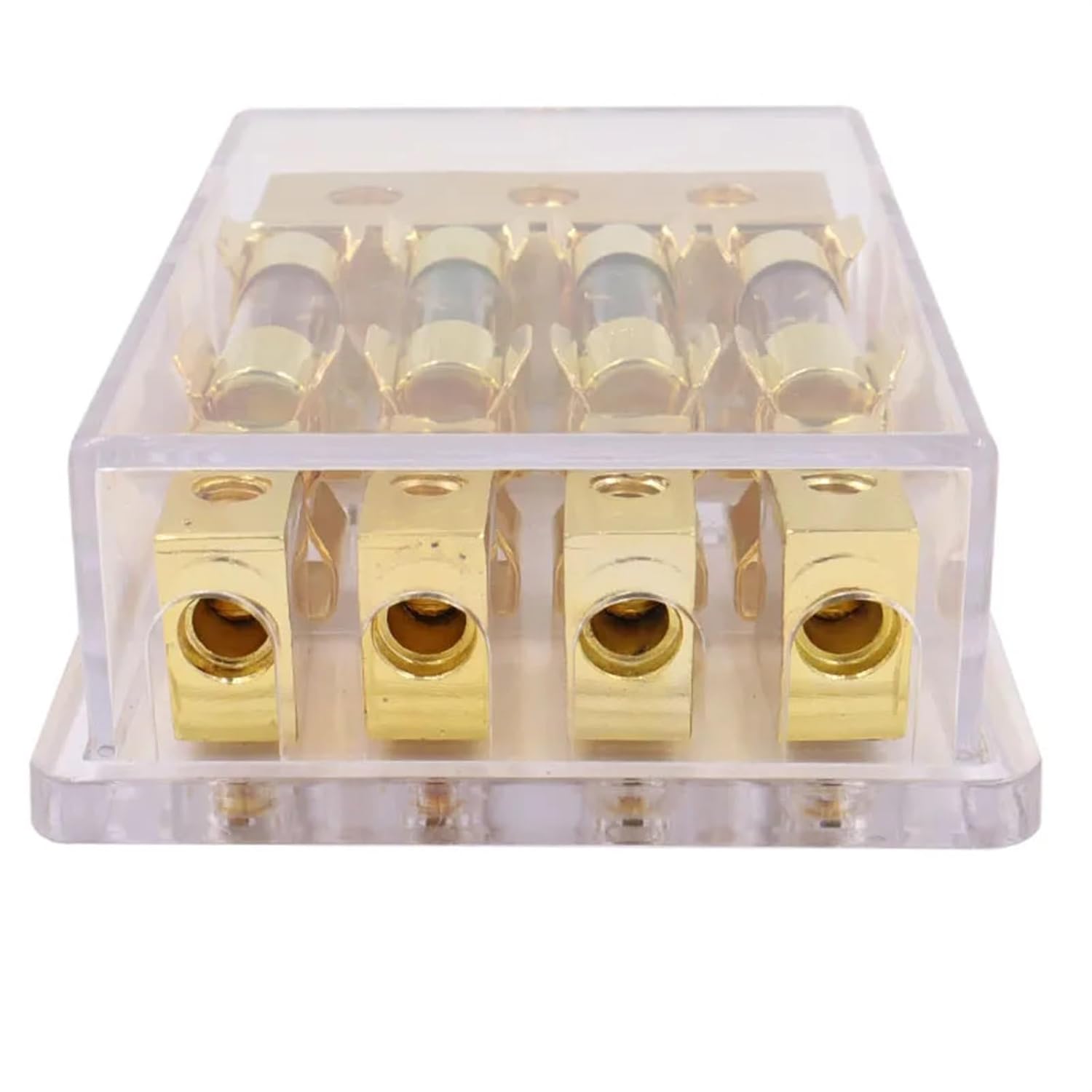 Fuse Holder Power Distribution Box 1 Into 2 Out /1 Into 3/Out 1 Into 4 Out For Car Speaker Power Ground Fuse Box Distributor(1 out of 2)