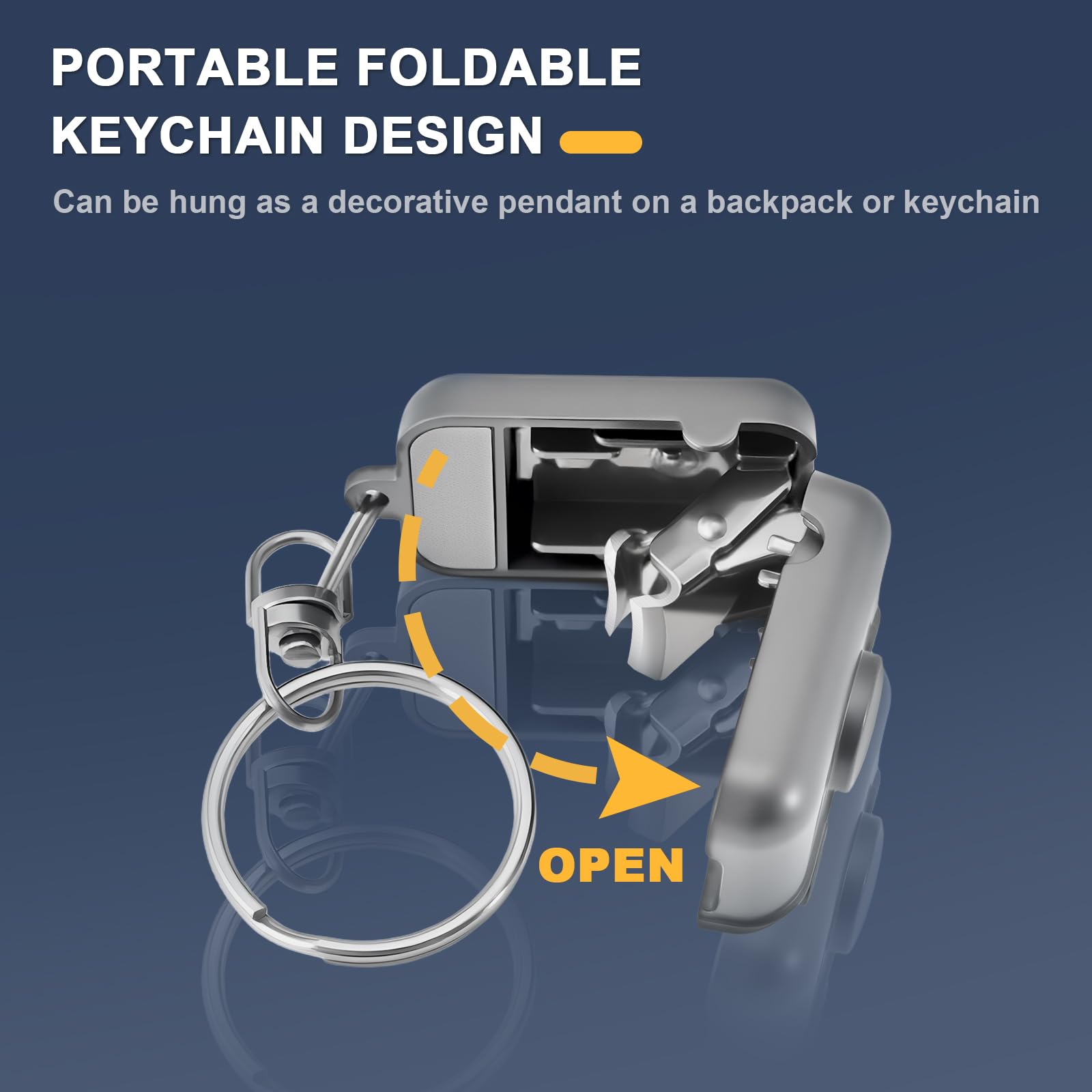 Vola Nail Clippers Mini and Portable, Collapsible Stainless Steel Clipper with Camera Design - Image 2