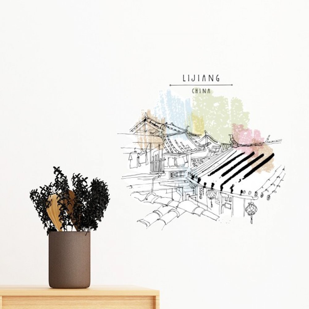 Papier peint Lijiang Chine pour creer une ambiance zen dans votre salon