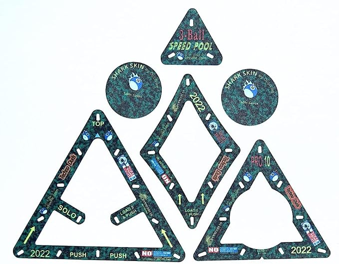 Accu-Rack Outsville Billiards Template Set (Solo, Diamond 9 & Pro 10) - Green Camouflage image 2