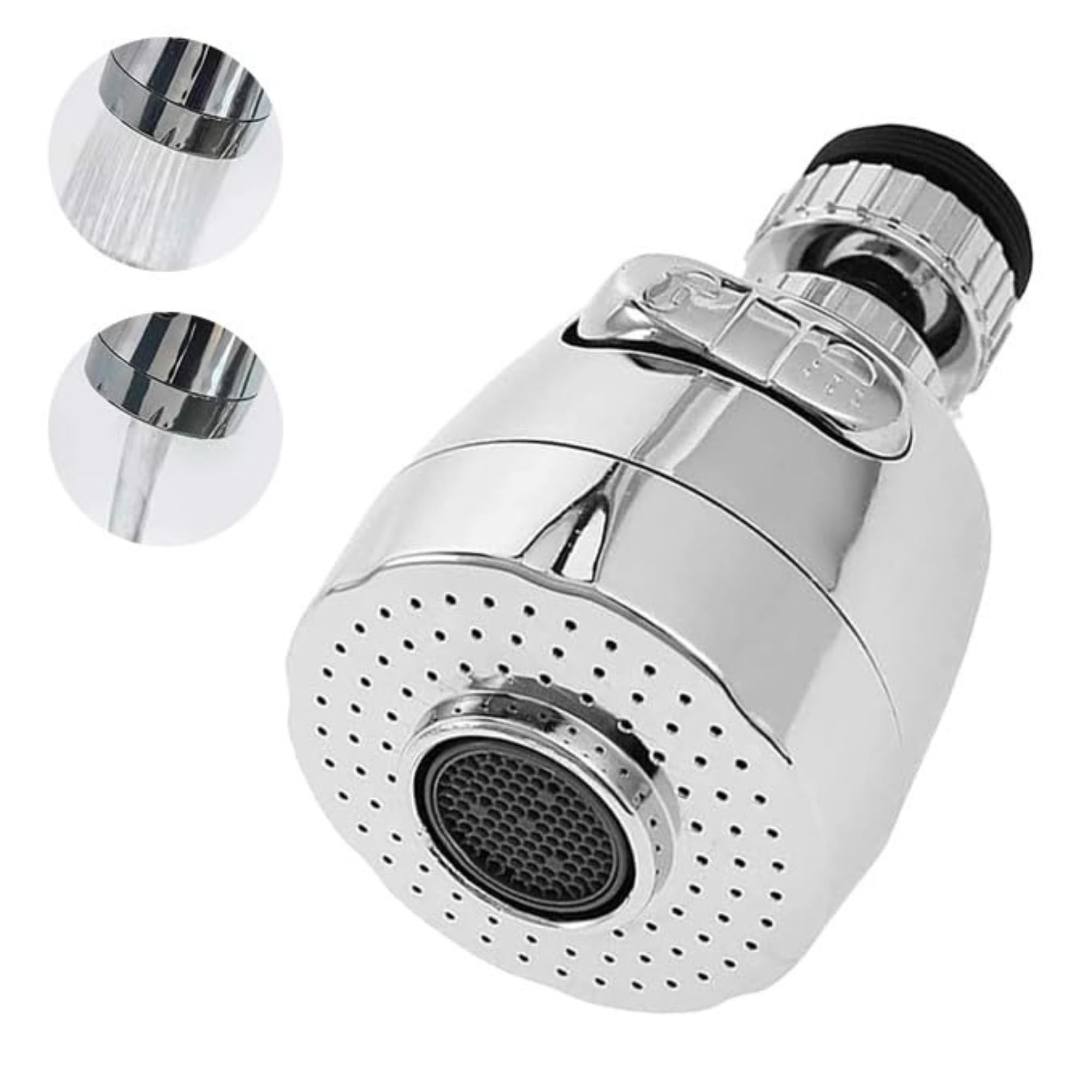 360° Swivel Faucet Extender, Adjustable Faucet Aerator Splash-Proof Faucet Splash Head for Bathroom Kitchen Tap Nozzle Filter,Double Mode Water Saving Faucet Extender (Short)