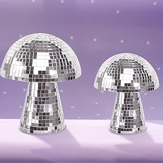 EBKCQ Mushroom Disco Ball, Mirror Mushroom Disco Ball, Disco Ball Decoration Silver Reflector Glitter, Disco Mirror Glitter Ball, Mirror Ball Silver Party, Disco Balls Mirror Ball Shiny Disco Ball