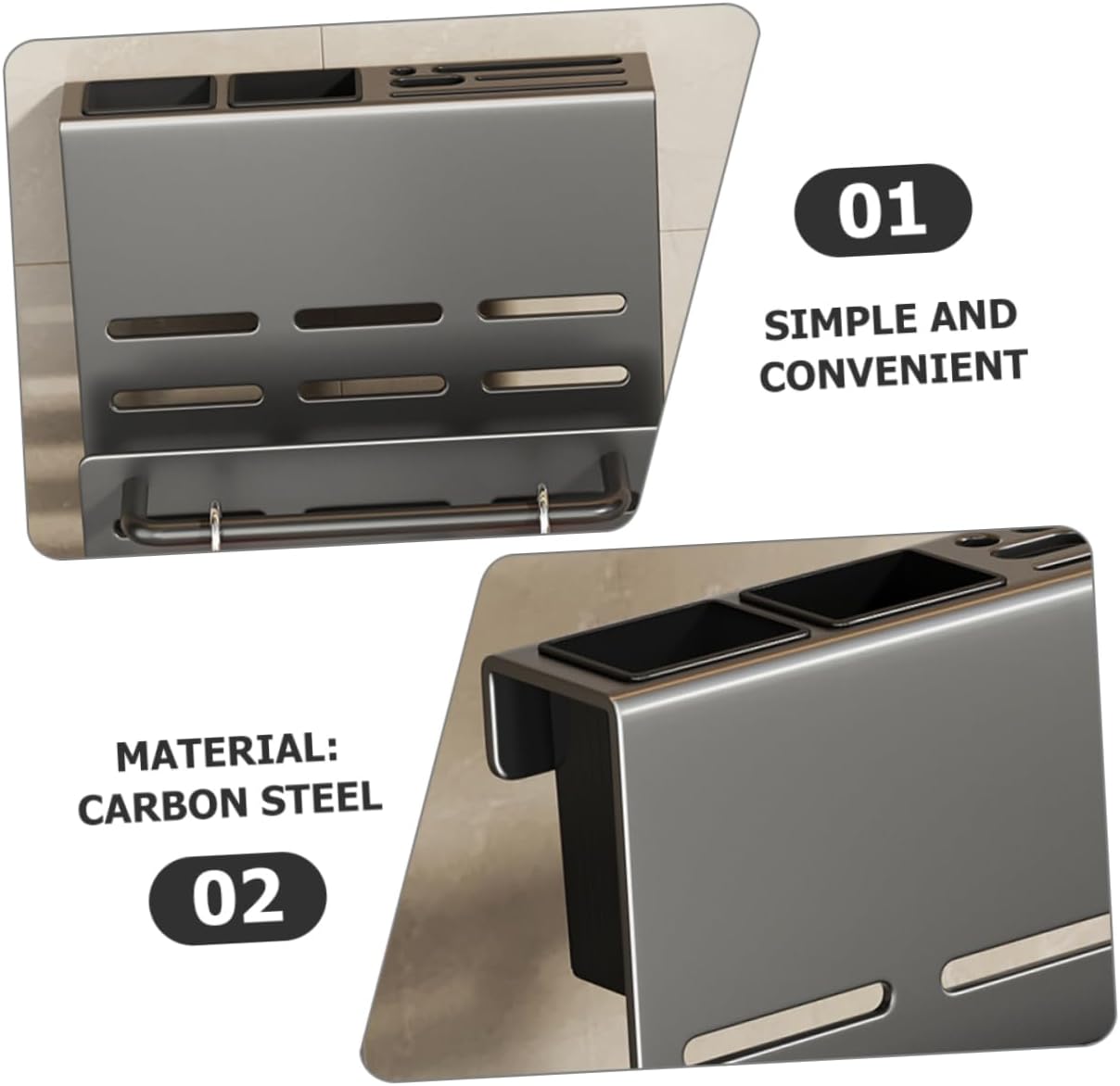 MAGICLULU キッチン壁掛け多機能カトラリーホルダー カッティングボードオ