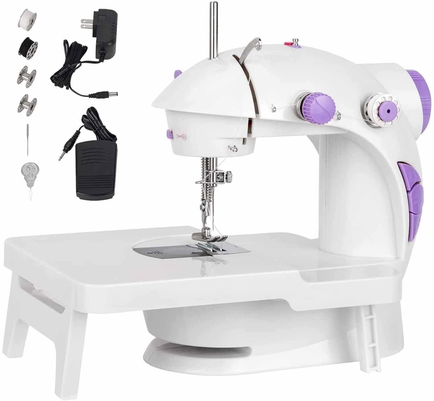 Machine à coudre électrique XMING avec table d'extension pour couture de bureau