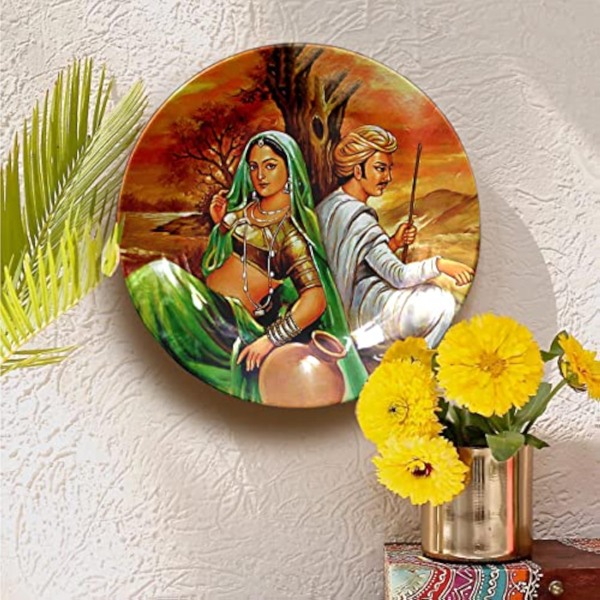 Indian Traditional Art Decorative Ceramic Wall Plates