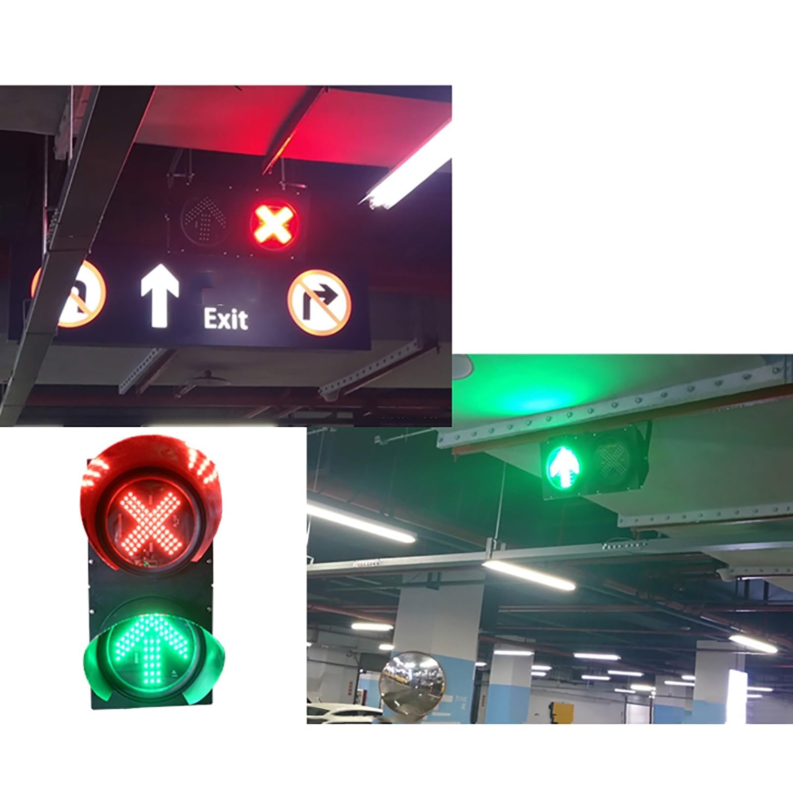 Trójkolorowe czerwono-zielone światło sygnalizacyjne IP65 Stop/Go 200 mm, z obudową PC, 110V/24V/220V