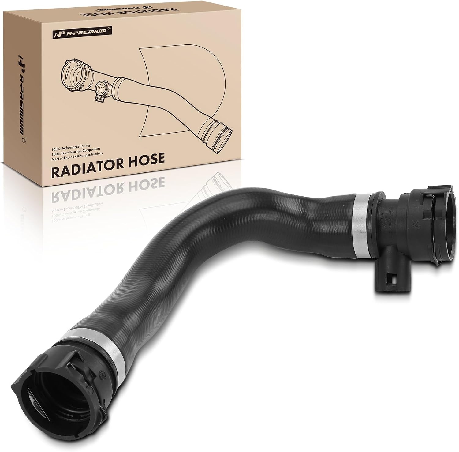 A-Premium Lower Radiator Coolant Hose Compatible with BMW E70 Series X5 2007 2008 2009 2010, 4.8L