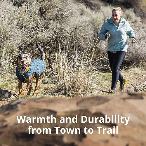 RUFFWEAR Stumptown Quilted Coat with Harness Portal, Premium Quality Dog Vest for Walking Cosy & Abrasion Resistant, M, Orion Blue - Image 2
