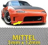 Carparts-Online 26432 Alu Gitter Renngitter Wabengitter Racegitter Alu 150X30Cm Schwarz Mittel
