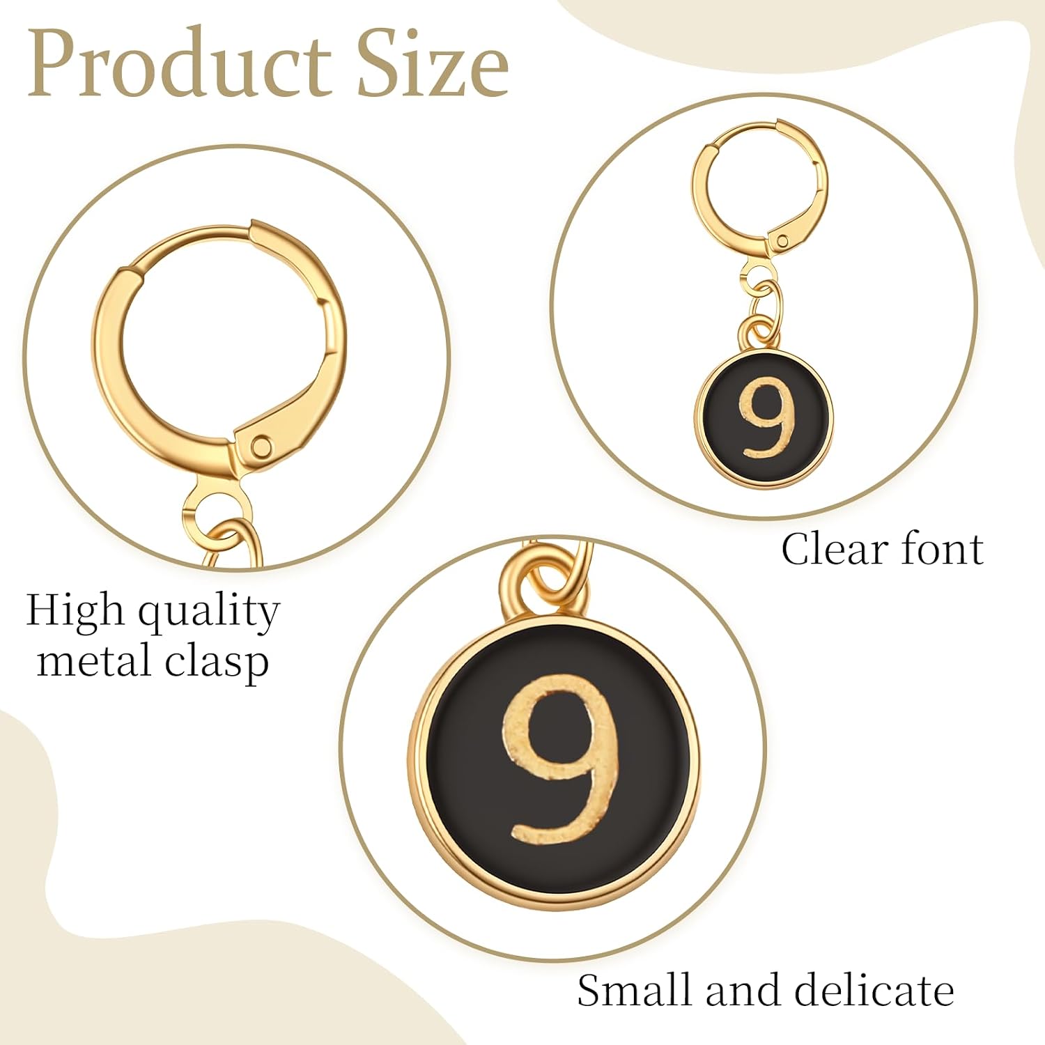20 Pcs Number 0-9 Stitch Markers, Flat Round Number Stitch Marker with Lobster Clasp, Locking Metal Knitting Markers, Crochet Knit Locking Removable Clip On Charms for Weaving, Sewing, DIY Crafts