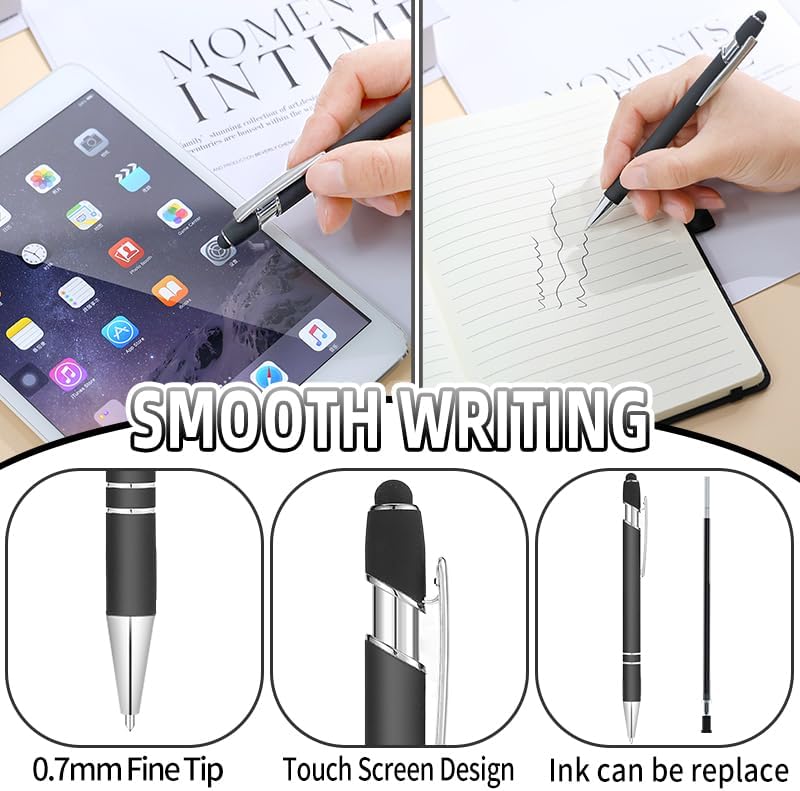 20 Pcs Employee Appreciation Gifts Including 10 A5 Leather Inspirational Notebook Journals and 10 Ballpoint Pens-Staff Appreciation Gifts-Thank You Gifts for Employees Team Teacher Volunteer