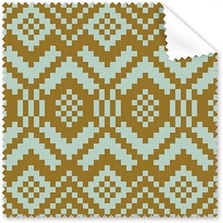 Tan Blue Symmetrical Square Illustration Cleaning Cloth Phone Screen Glasses Cleaner 5pcs