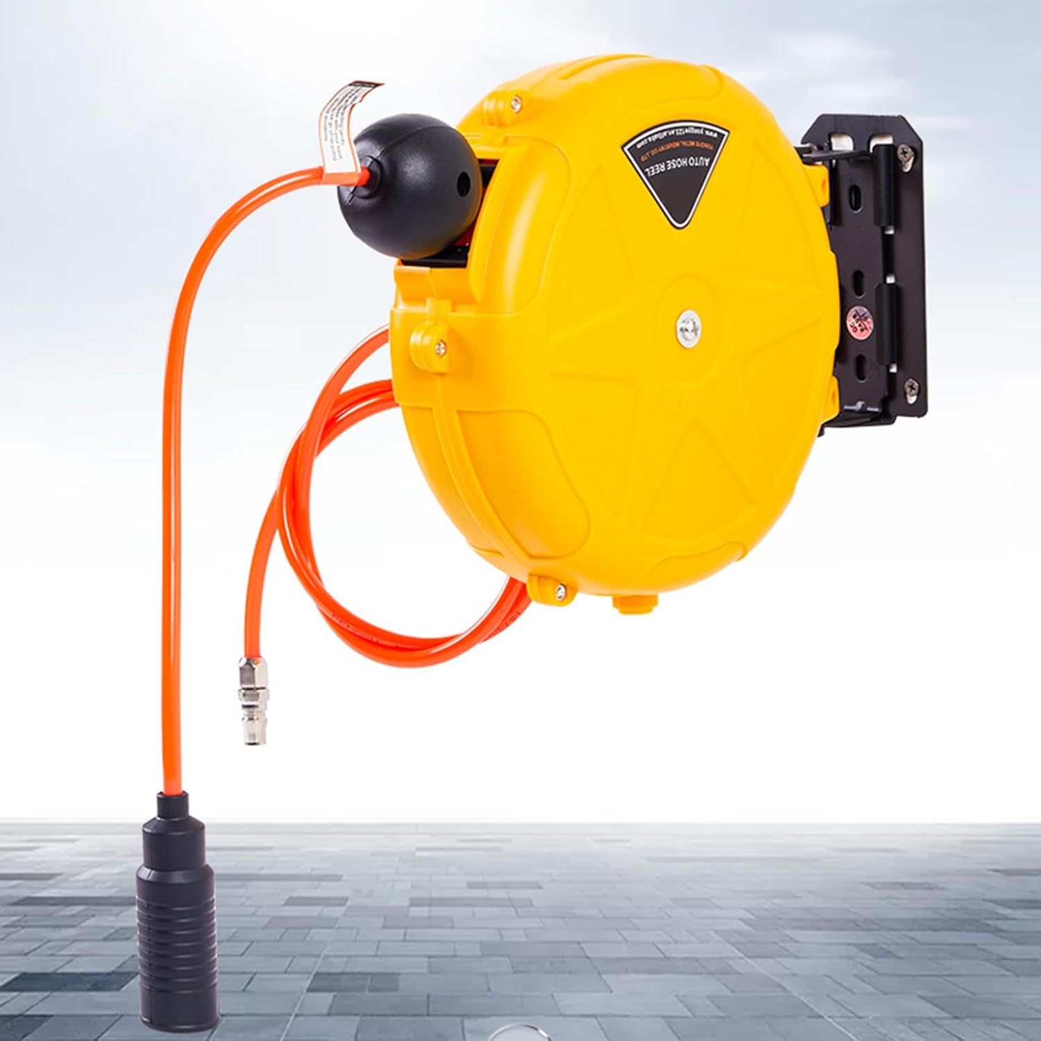 Car Automatic Retractable Hose Reel Heavy Duty 180 Degree Bracket Telescopic Air Drum For Garden Hose Workshop Equipment Tool