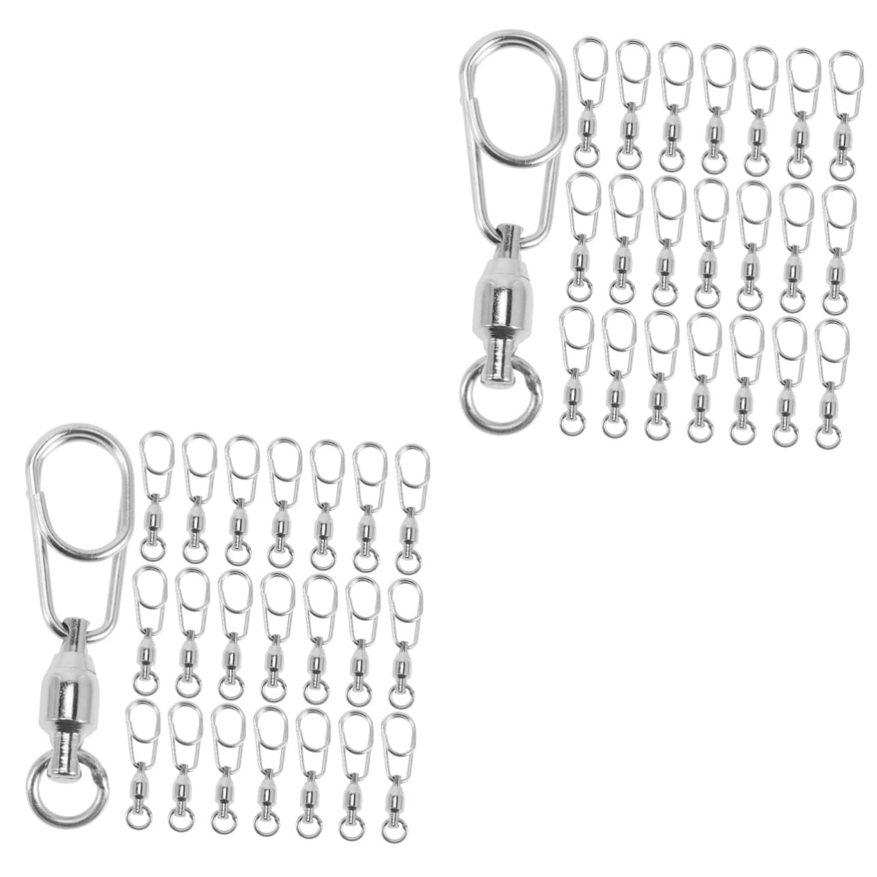 BESPORTBLE 60pièces Émerillons Accessoires De Remplacement Pratique pour Canne à Émerillons à Billes