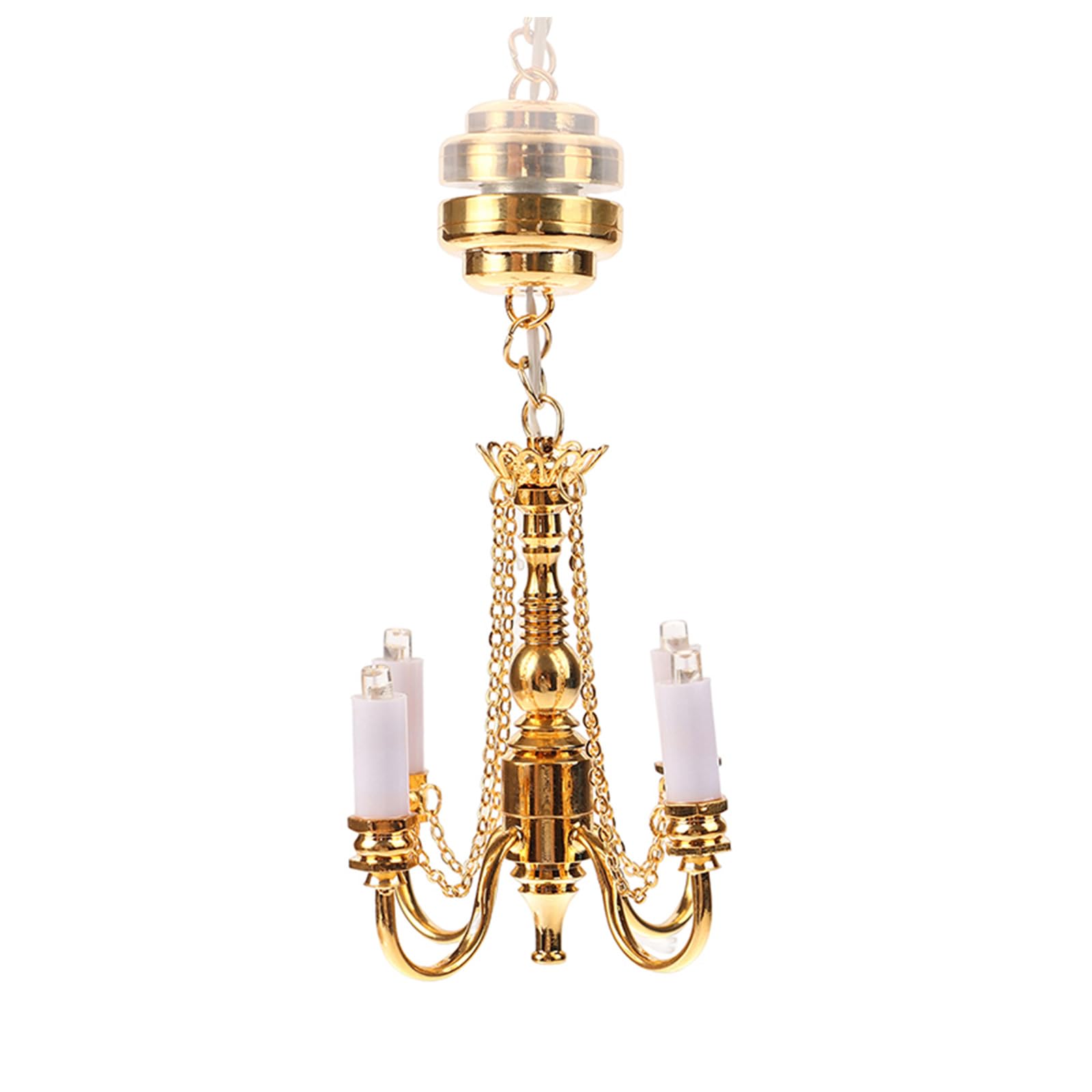 Muebles candelabros en miniatura estilo vela lámpara de techo modelo araña vintage 8