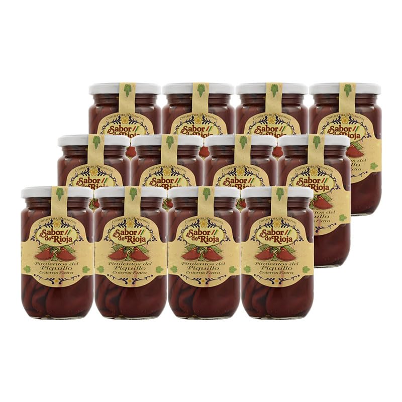 Pimiento del piquillo entero extra Sabor de Rioja 290 g pack 12 frascos