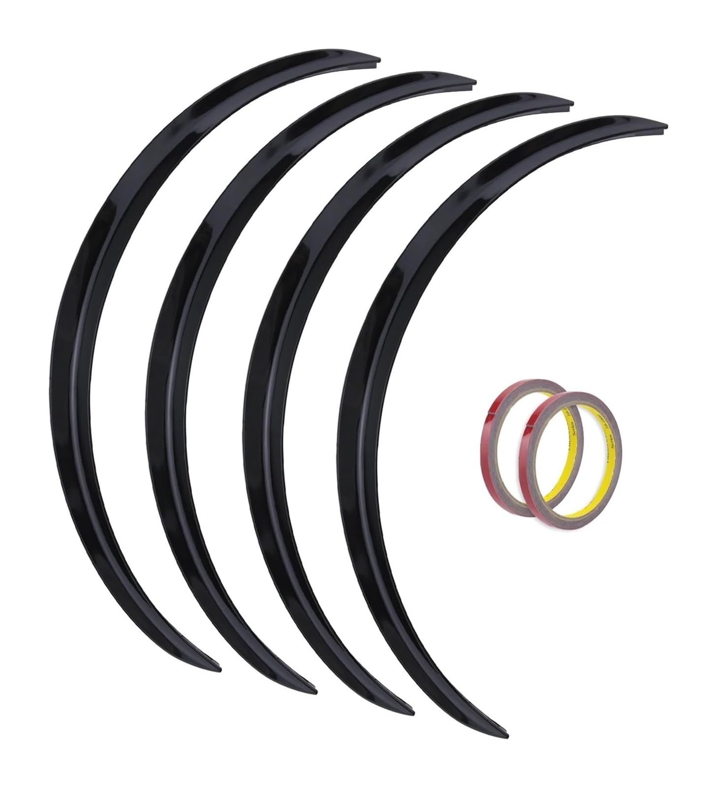 Auto Passaruota Per BMW Serie 1 3 4 5 7 X1 X3 X4 X5 X6 Passaruota Sopracciglia Parafango Parafanghi Flares Adesivi 29'' 73cm(Glossy Black)