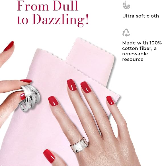 CONNOISSEURS Premium Edition Extra Large Ultrasoft Polishing Cloth with Anti-Tarnish, Value Size 11x14 inches, for Gold Jewelry