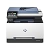 HP Color LaserJet Pro 3302fdw 499Q8F, Stampante Multifunzione A4, Stampa Fronte e Retro Automatico, 25 ppm B/N e a Colori, USB, Wi-Fi, Ethernet, Fax, Copia, Scansiona, ADF da 50 Fogli, Smart, Blu
