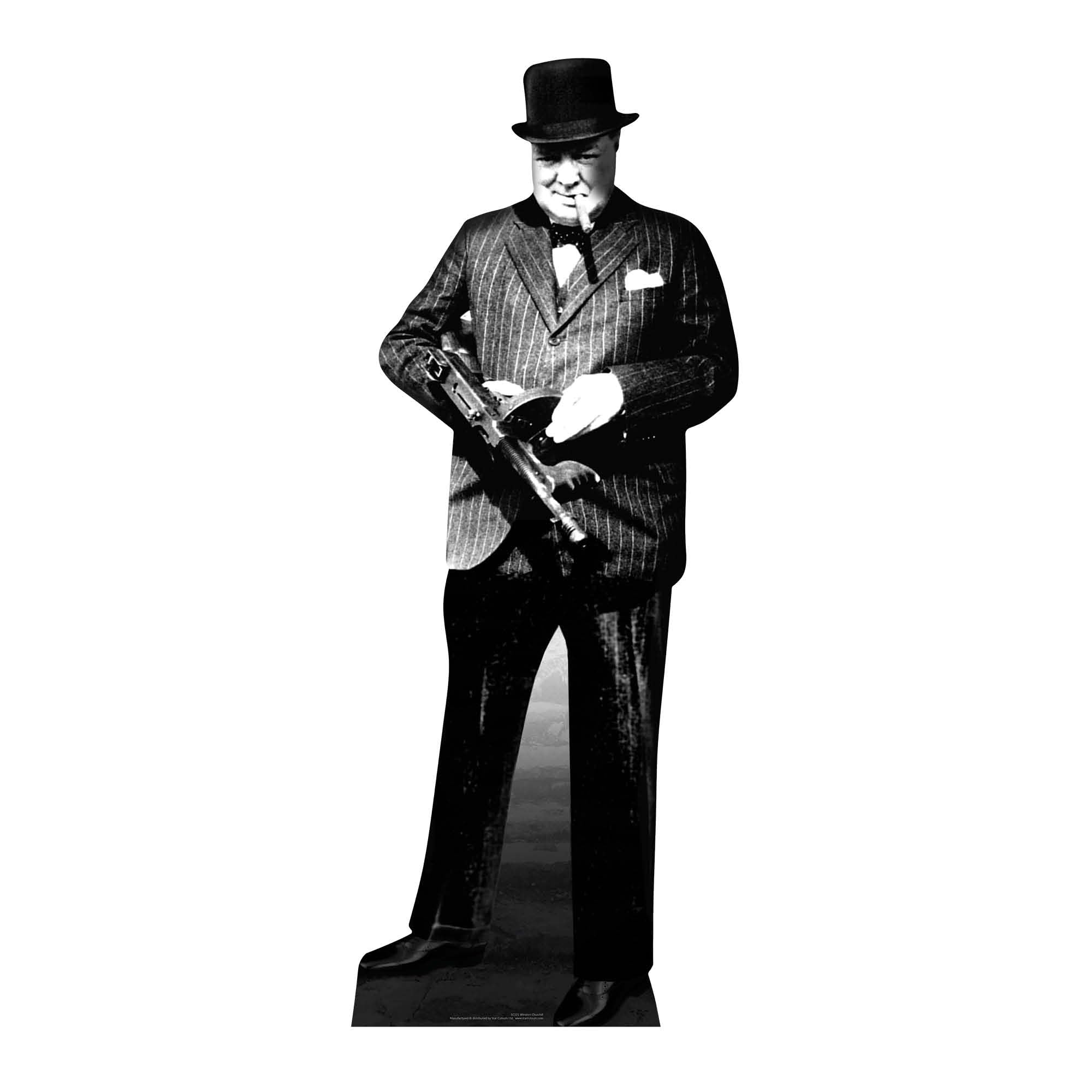 Star Cutouts Cut Out of Winston Churchill, Black