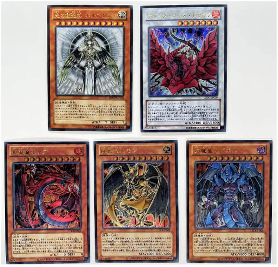 SA-LUX - Yu%Gi%Ohs Black Luster Soldier Rough Flash Japanese DIY Тоуs Hobbies Hobby Collectibles Game Collection Anime Cards (R 5PCS)
