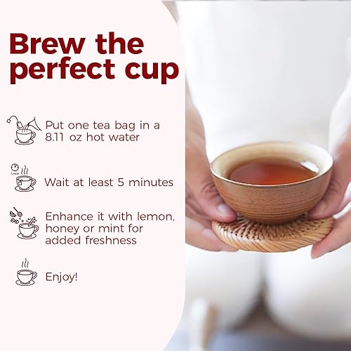 Miniatura 8 de WOTIHA - Bolsas de té de hibisco natural de 4.23 oz. 80 bolsas de té de hierbas con propiedades antioxidantes, sin OMG  Sin aditivos  Sin cafeína,