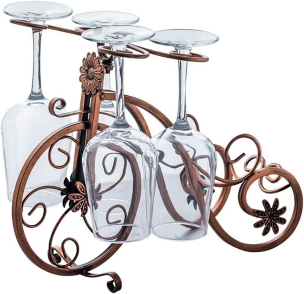 Modern Wine Storage Holder Decorative Wine Rack Shelf Unique Wine Bottle Holder Elegant Bottle and Wine Storage Holder Rack Tabletop Countertop Wine Rack for Home Decor Wedding-A H26xl34xw22cm