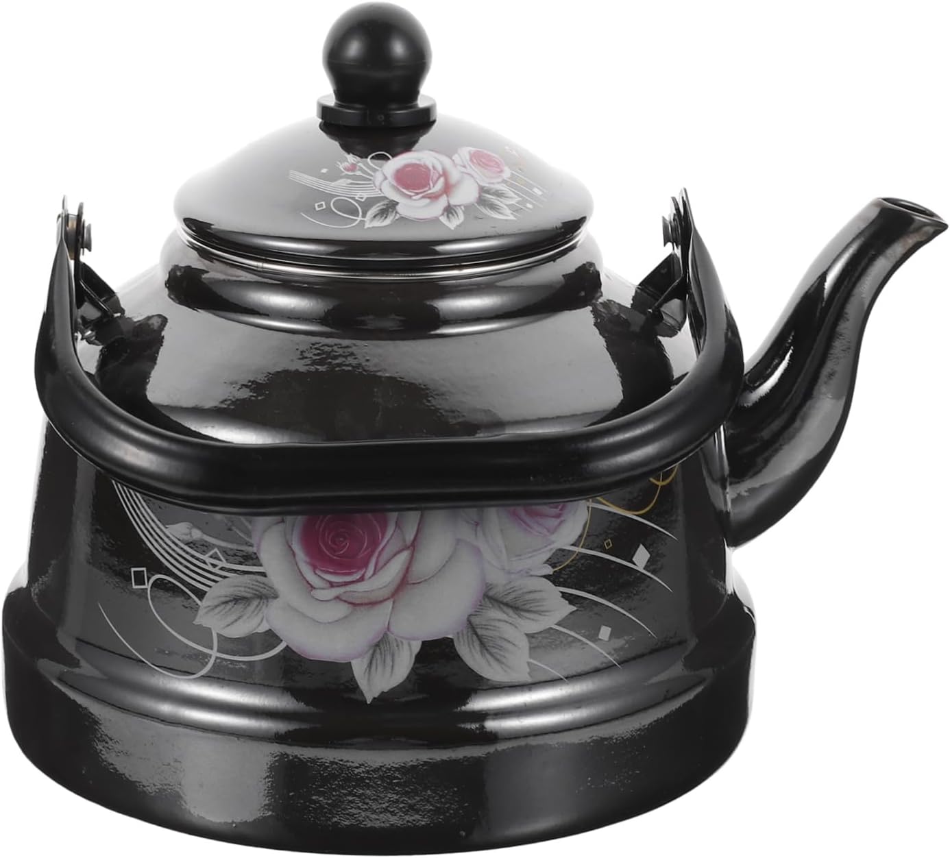 Veemoon Retro Teapot Black Kitchen Kettle for Home Use Water Kettle Easy to with Gas and Induction Cookers