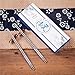 4 (2 pairs) Silver Stainless Steel Chopsticks & Mandarin Duck Holders Set In Gift Box